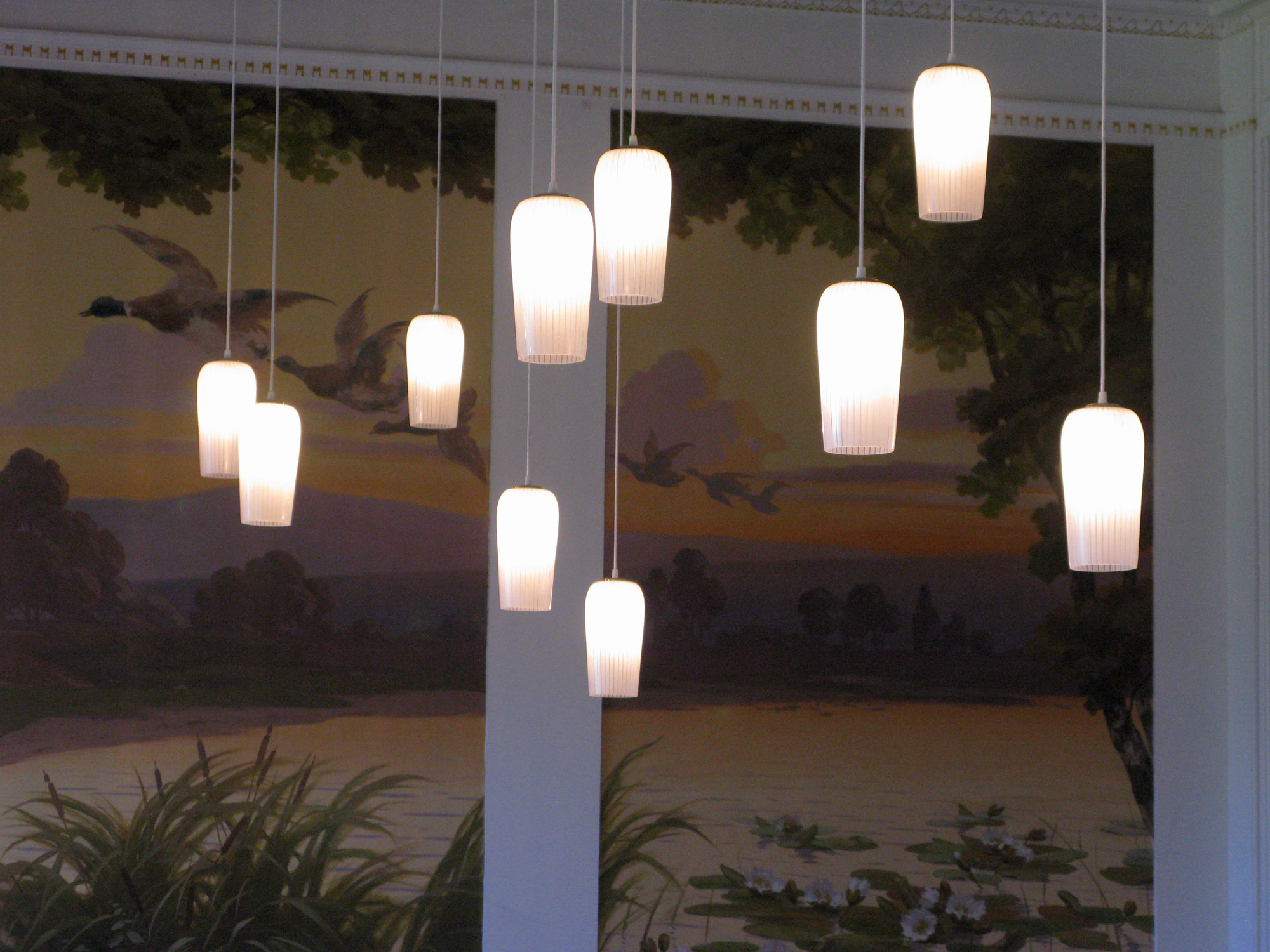 Wandschildering Speisesaal Belle Epoque Berghotel Schatzalp, Davos